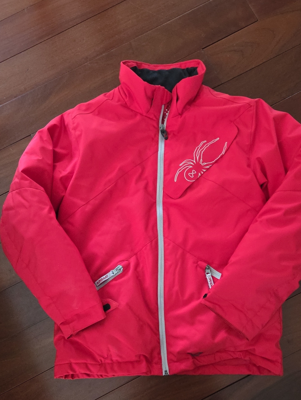 Kids Red Spyder Ski Insulated Jacket with Spider Logo Size 16